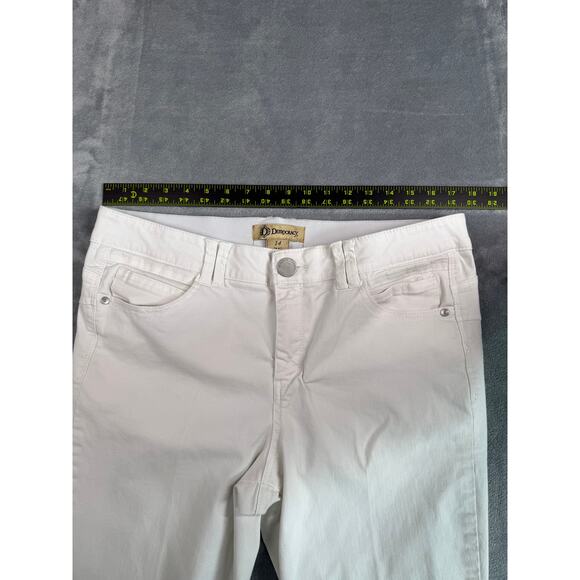 Democracy Jeans Womens 14 White Ab Solution Skinny Stretch Zip Fly - Picture 4 of 8